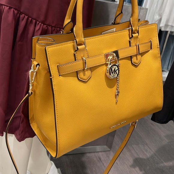 MICHAEL KORS HAMILTON MEDIUM SATCHEL 
 COLOR: GOLDEN ROD
NWT - Picture 11 of 16